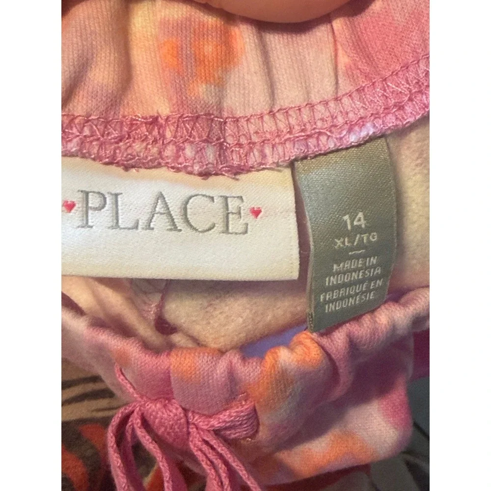 The‎ Childrens Place Girls Tie Dye Jogger Sweatpants French Rose Pink XL 14 NWT